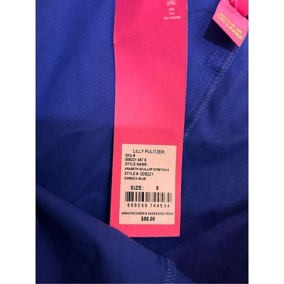 Lilly Pulitzer blue scallop shorts size 8 C10-10 - Picture 3 of 3
